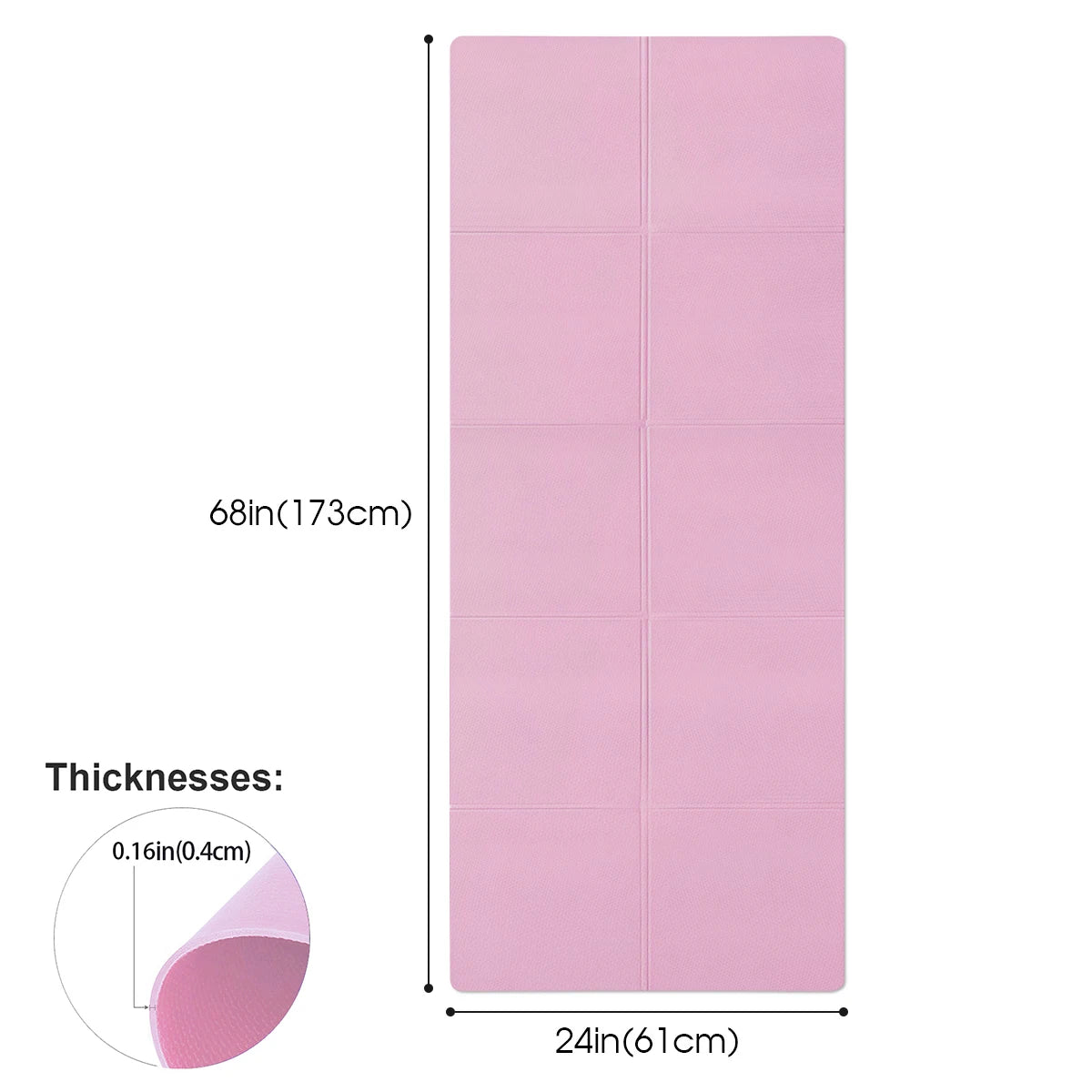 4MM Thick EVA Yoga Mats Anti-slip Sport