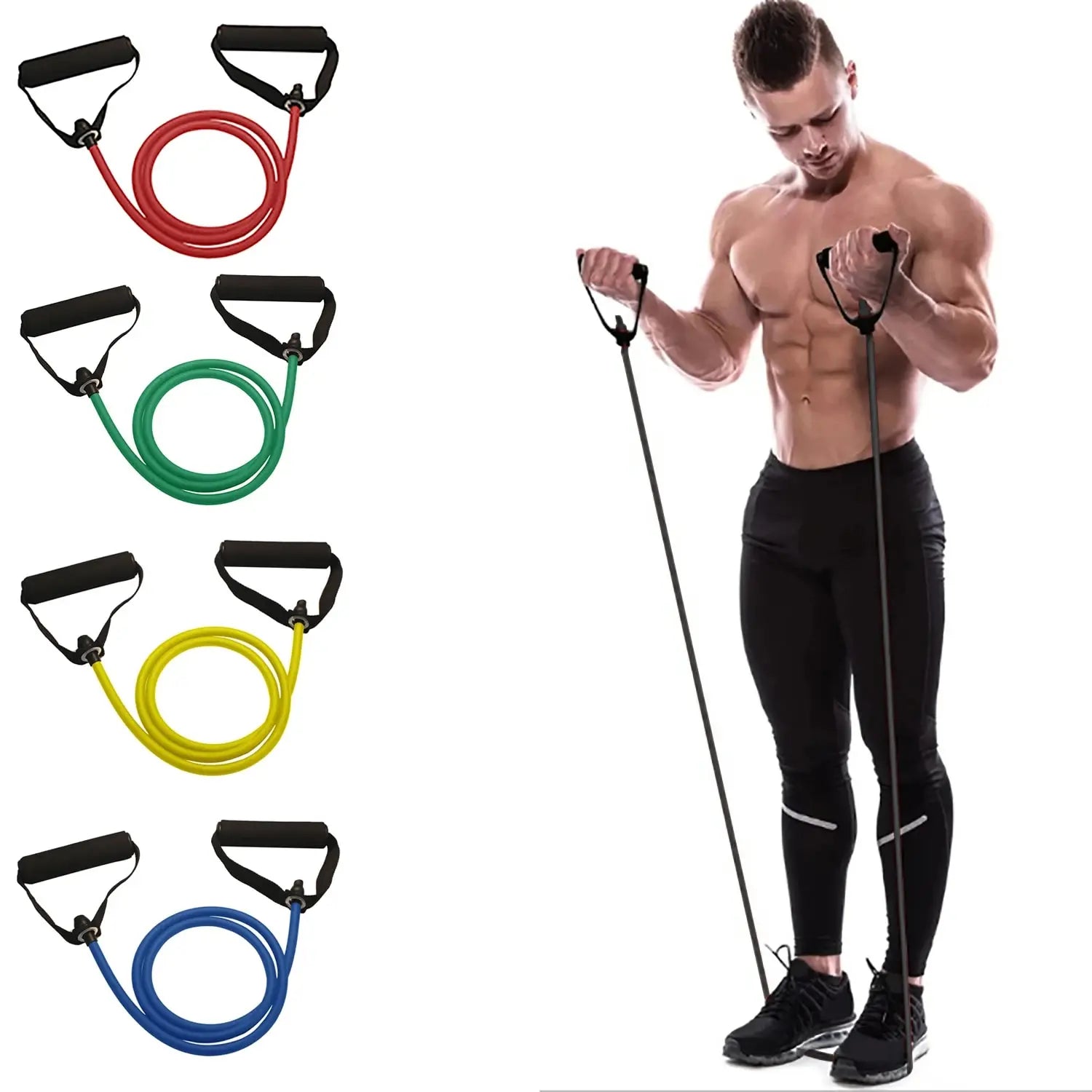 Resistance Bands With Handles, Exercise Bands, Workout Bands With Handles