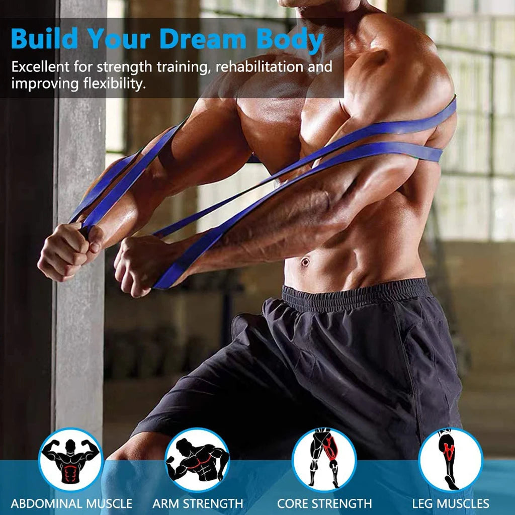 WOSWEIR-Elastic Training Gum Resistance Bands Gym Home Fitness Expander Yoga