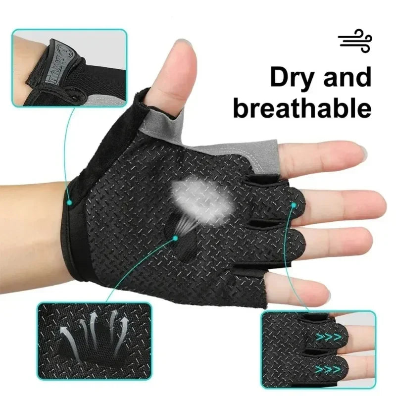 Breathable Anti-Slip Half Finger Gloves