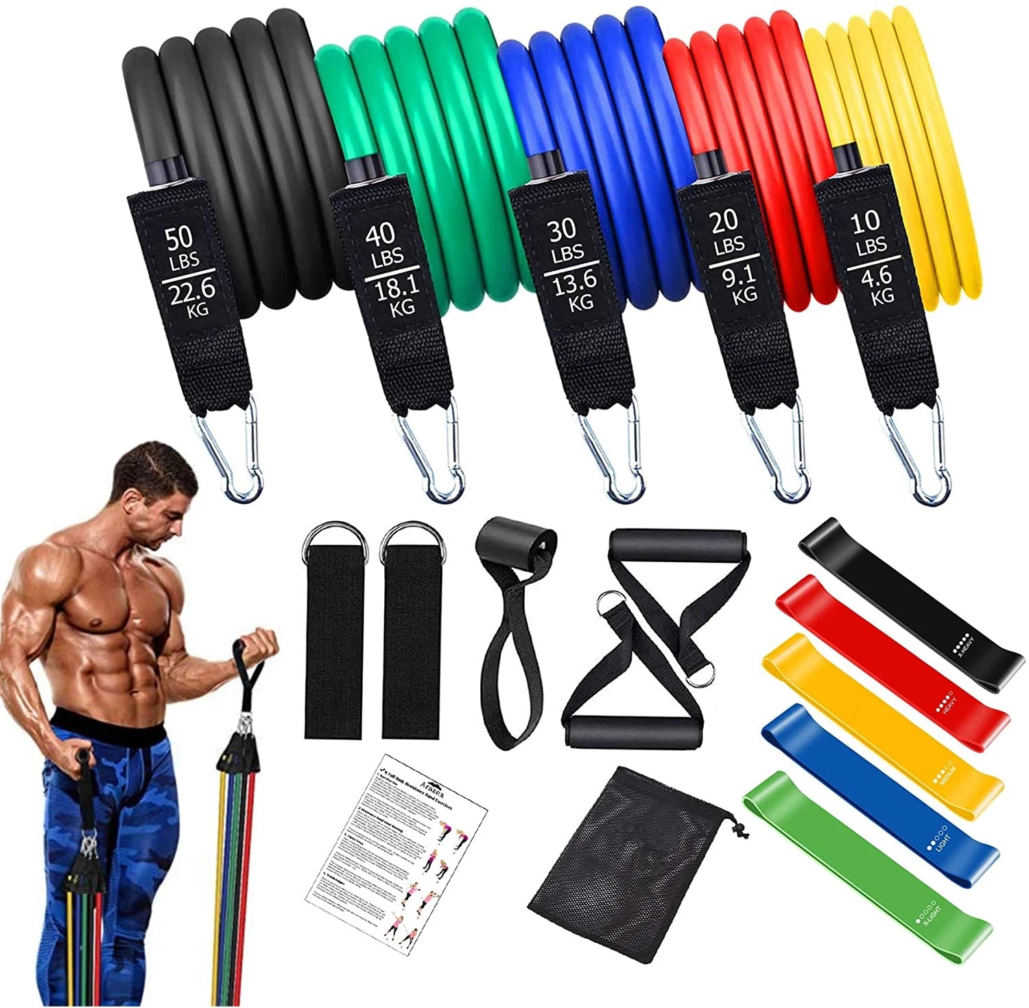 Workout Bar Fitness Resistance Bands